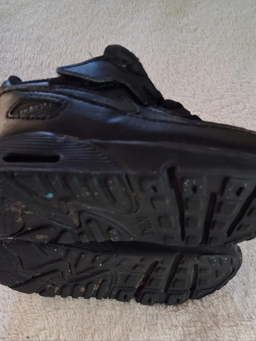 Nike Air Max For Toddlers Size 7c Black Leather Sneakers